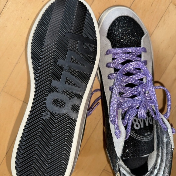 Like new P448 Hi Top glitter platform sneaker, 38/8   CB2322 - Picture 7 of 10